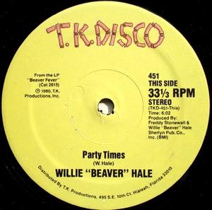 Front Cover Single Willie 'beaver' Hale - Party Times