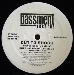 Front Cover Single Cut To Shock - Put That Record Back On