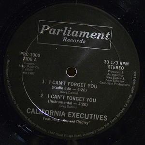 Front Cover Single California Executives - I Can't Forget You