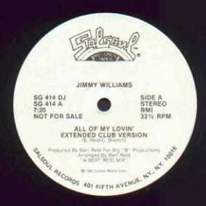 Front Cover Single Jimmy Williams - All Of My Lovin'