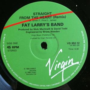 Front Cover Single Fat Larry's Band - Straight From The Heart
