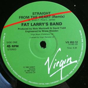 Front Cover Single Fat Larry's Band - Straight From The Heart