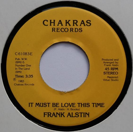 Front Cover Single Frank Alstin - It Must Be Love This Time