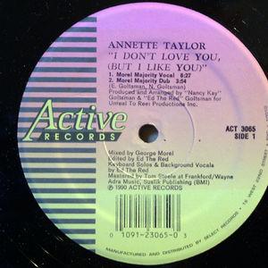 Front Cover Single Annette Taylor - I Don't Love You, (but I Like You)