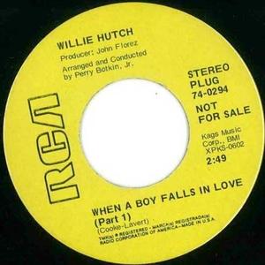 Front Cover Single Willie Hutch - When A Boy Falls In Love