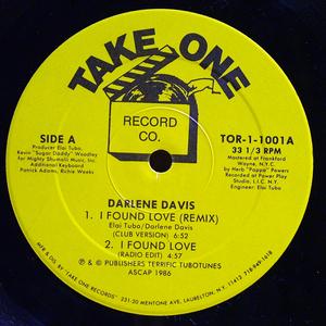 Front Cover Single Darlene Davis - I Found Love