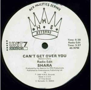Front Cover Single Shara - Can't Get Over You