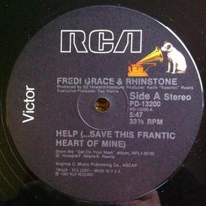 Front Cover Single Fredi Grace And Rhinstone - Help (..save This Frantic Heart Of Mine)