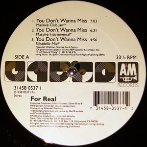 Front Cover Single For Real - You Don't Wanna Miss