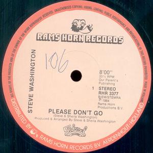 Front Cover Single Steve Washington - Please Don't Go