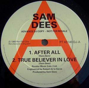 Front Cover Single Sam Dees - After All
