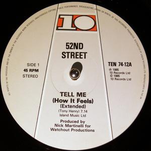 Front Cover Single 52nd Street - Tell Me (how It Feels)