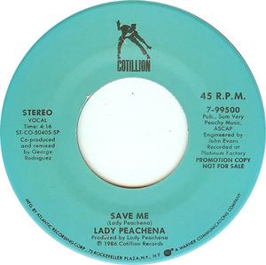 Front Cover Single Lady Peachena - Save Me