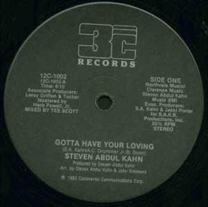 Front Cover Single Steven Abdul Kahn - Gotta Have Your Loving