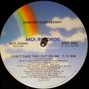 Front Cover Single Howard Huntsberry - Don't Take This Out On Me