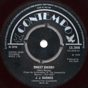 Front Cover Single J.j. Barnes - Sweet Sherry