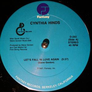Front Cover Single Cynthia Hinds - Let's Fall In Love Again