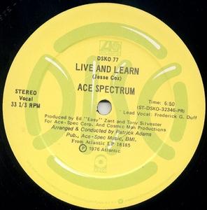 Front Cover Single Ace Spectrum - Live And Learn