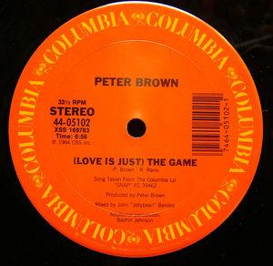Front Cover Single Peter Brown - Love Is Just The Game