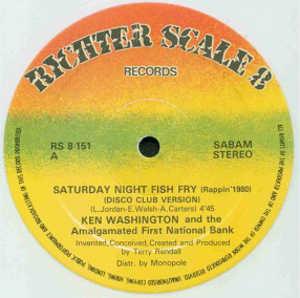 Front Cover Single Ken Washington And The Amalgamated First National Bank - Saturday Night Fish Fry