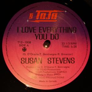 Front Cover Single Susan Stevens - I Love Everything You Do