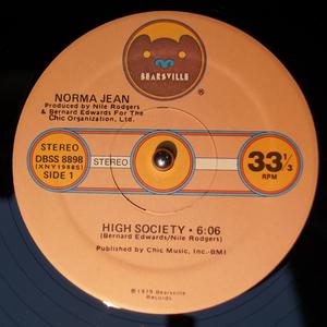 Front Cover Single Norma Jean Wright - High Society