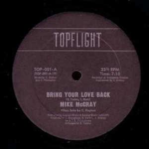 Front Cover Single Mike Mccray - Bring Your Love Back