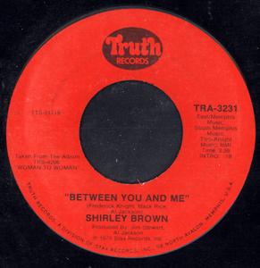 Front Cover Single Shirley Brown - Between You And Me