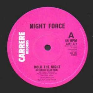 Front Cover Single Night Force - Hold The Night