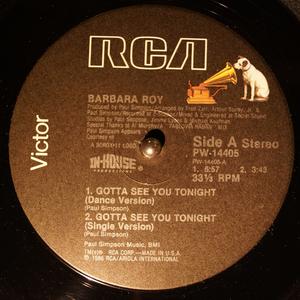 Front Cover Single Barbara Roy - Gotta See You Tonight