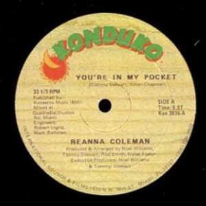 Front Cover Single Reanna Coleman - You're In My Pocket