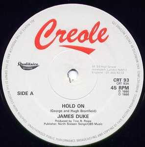 Front Cover Single James Duke - Hold On