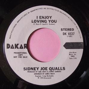 Front Cover Single Sidney Joe Qualls - I Enjoy Loving You