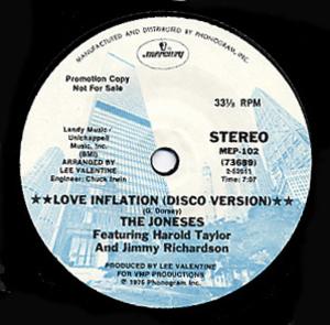 Front Cover Single The Joneses - Love Inflation