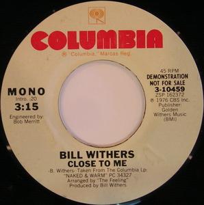Front Cover Single Bill Withers - Close To Me