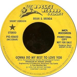 Front Cover Single Brian And Brenda Russell - Gonna Do My Best To Love You