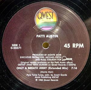 Front Cover Single Patti Austin - Only A Breath Away