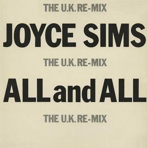 Front Cover Single Joyce Sims - All And All (The U.K. Re-Mix)