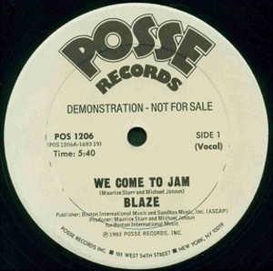 Front Cover Single Blaze - We Come To Jam