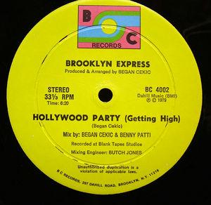Front Cover Single Brooklyn Express - Hollywood Party (Getting High)