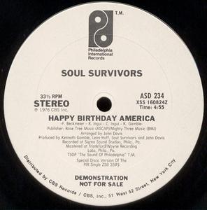 Front Cover Single Soul Survivors - Happy Birthday America