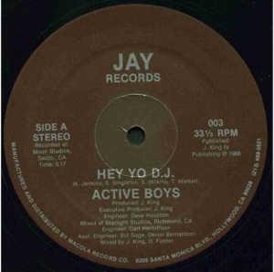 Front Cover Single Active Boys - Hey, Yo D.J.