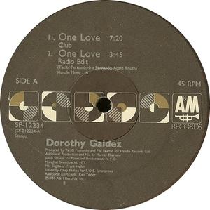 Front Cover Single Dorothy Galdez - One Love