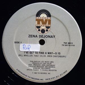 Front Cover Single Zena Dejonay - I've Got To Find A Way