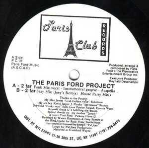 Front Cover Single Paris Ford - 2 Far Feat. James Robinson