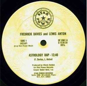 Front Cover Single Fredrick Davies And Lewis Anton - Astrology Rap