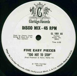 Front Cover Single Five Easy Pieces - Too Hot To Stop