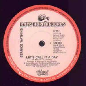 Front Cover Single Bernice Watkins - Let's Call It A Day