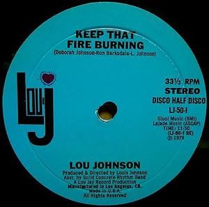 Front Cover Single Louis Johnson - Keep That Fire Burning