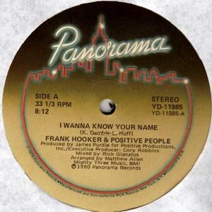 Front Cover Single Frank Hooker & Positive People - I Wanna Know Your Name